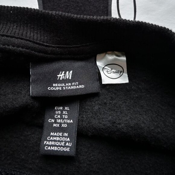 H&M Disney Donald Duck Sweatshirt Black Size XL - Picture 5 of 5